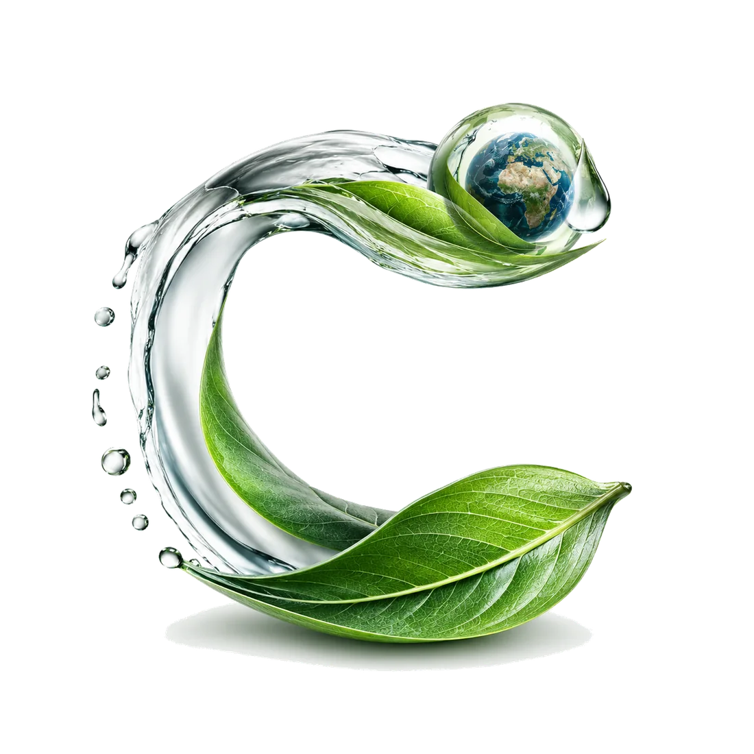 Emblema Criteria: una C d'acqua e foglie che custodisce il pianeta
